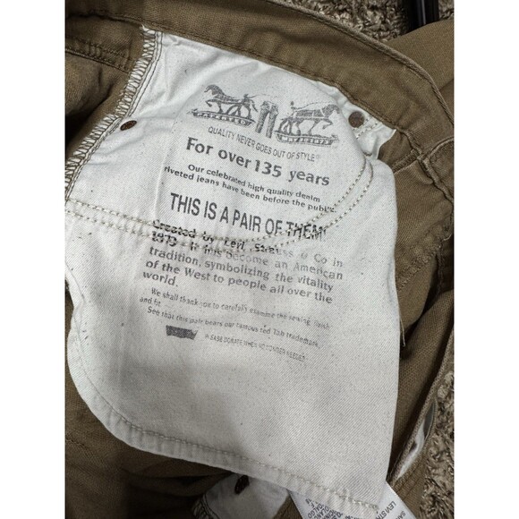 Levi's 511 Jeans Distressed Y2K Mens 38x32 Brown Slim Straight Denim Stretch - Picture 14 of 16